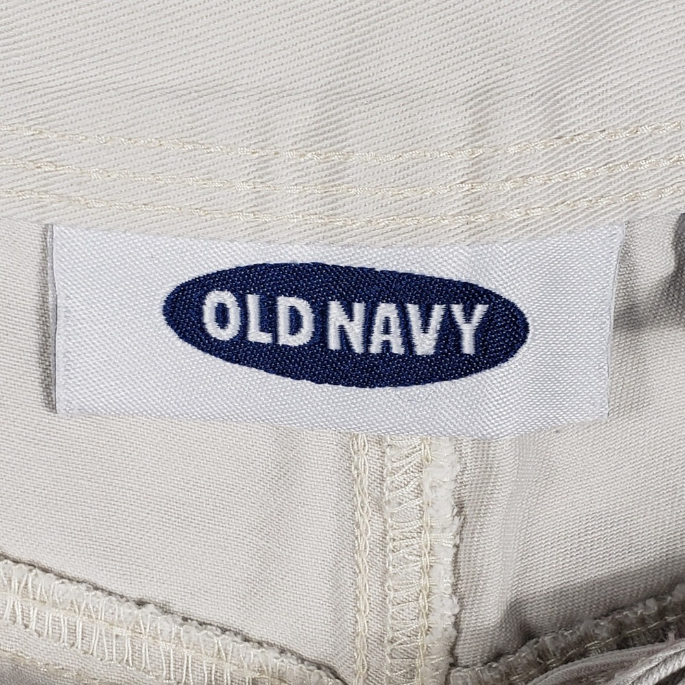 Old Navy Womens Shorts Cargo Khaki Size 6 Beige‎ Floral Embroidered Y2K Vintage - Picture 7 of 8